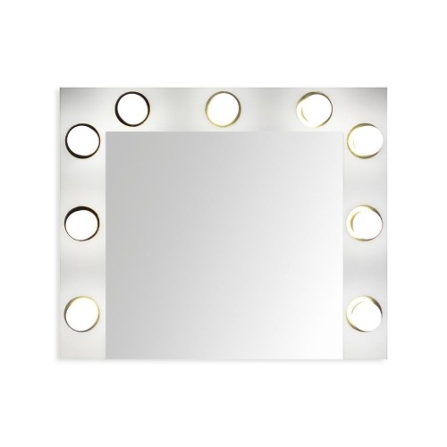 Specchio trucco Armin colore bianco con luci LED lampadine