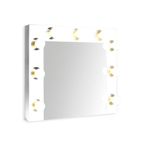 Specchio trucco Armin colore bianco con luci LED lampadine