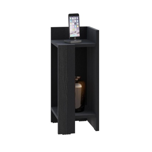 Tavolino comodino di design Elos 27x25x60h colore nero