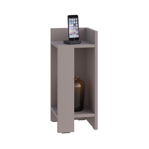 Tavolino comodino di design Elos 27x25x60h colore tortora