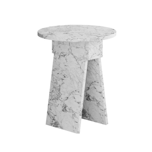 Tavolino da salotto Chen H 50x42x23.4 cm. colore carrara