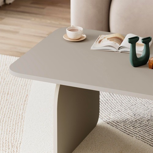 Tavolino da salotto Pietra con gambe a pannello piatto in