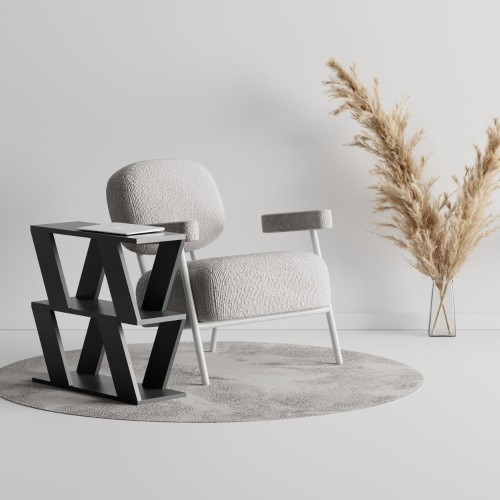 Tavolino laterale da salotto Lazena colore antracite