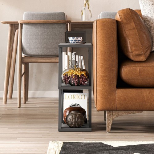 Tavolino laterale da salotto Lazena colore antracite