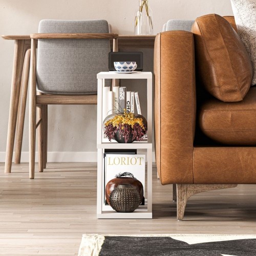 Tavolino laterale da salotto Lazena colore bianco EFFEZETA