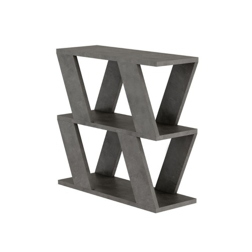 Tavolino laterale da salotto Lazena colore cemento EFFEZETA