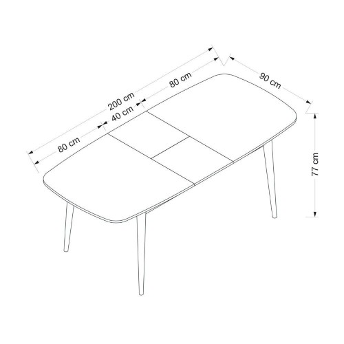 Tavolo allungabile Prime con top colore cashmere e gambe