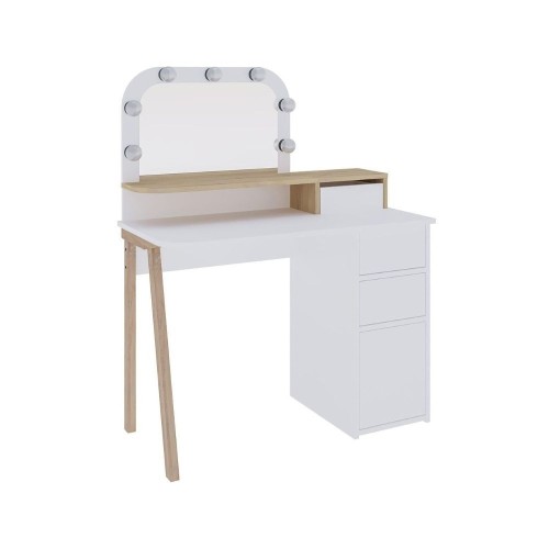 Toeletta Avien con specchio con cornice luci LED colore