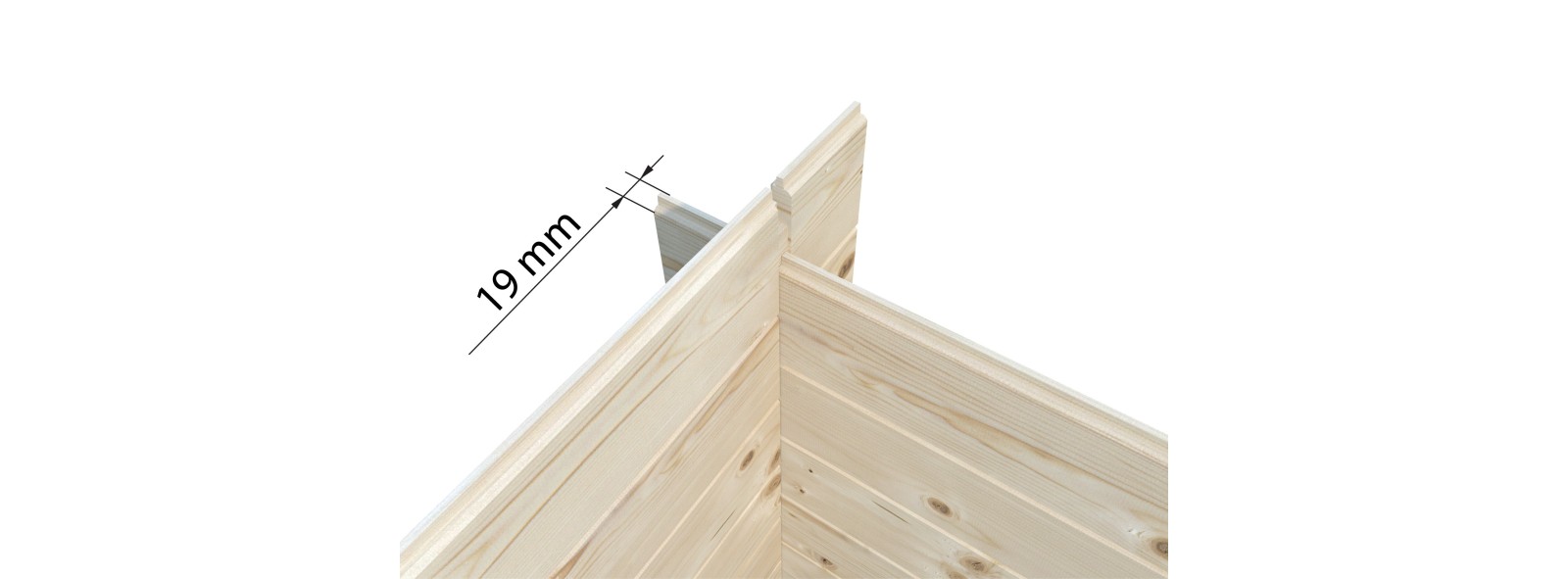 Casetta in legno Mila 200x200 cm 19 mm – Losa Legnami