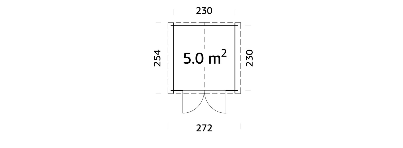 Casetta in legno Noemi 250x250 cm 28 mm – Losa Legnami