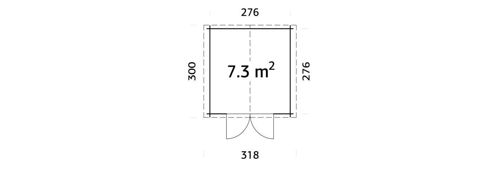 Casetta in legno Astrid 300x300 cm 28 mm – Losa Legnami