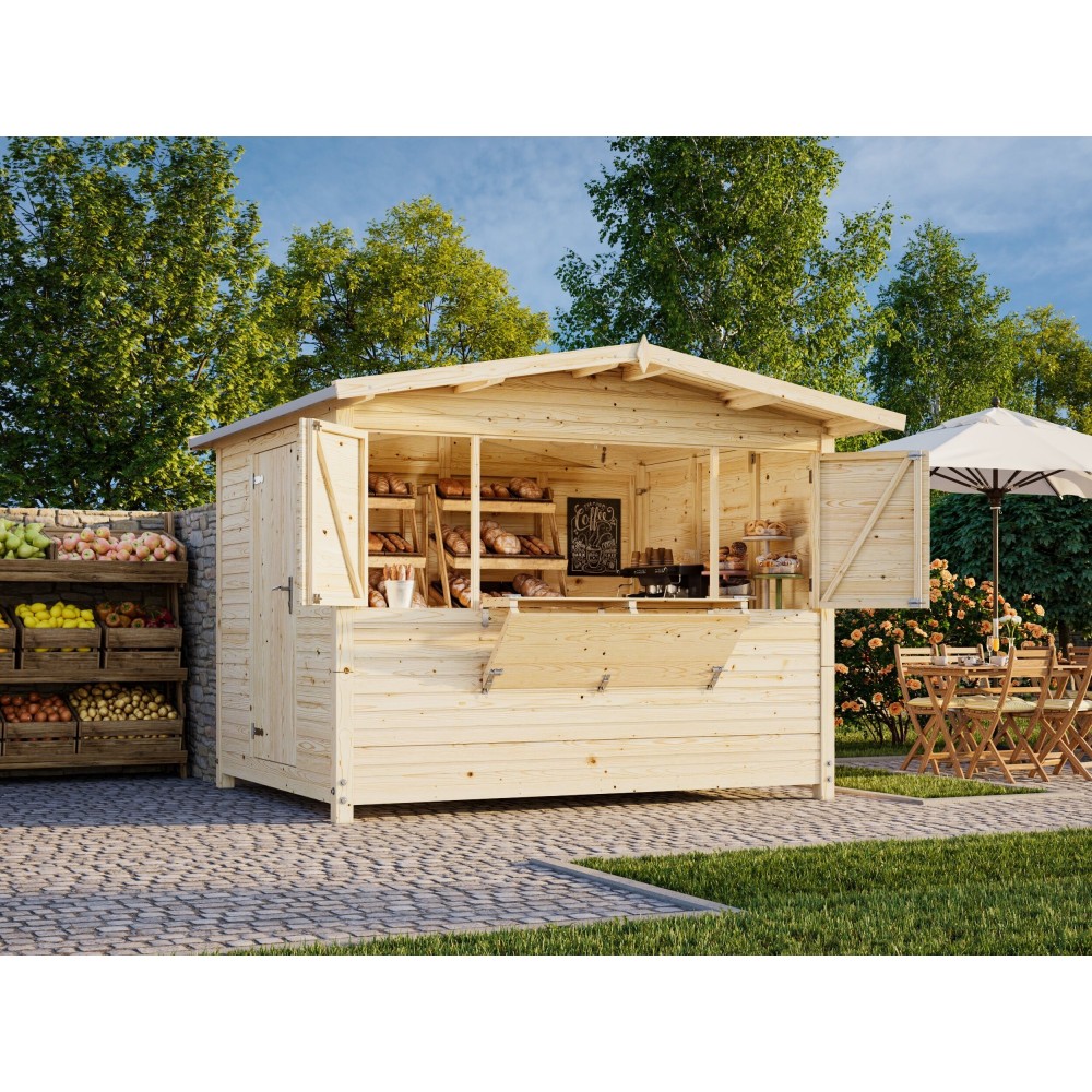 Chiosco in legno pieghevole Marian 300x228 cm – Losa Legnami