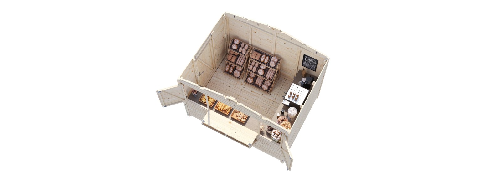 Chiosco in legno pieghevole Marian 300x228 cm – Losa Legnami