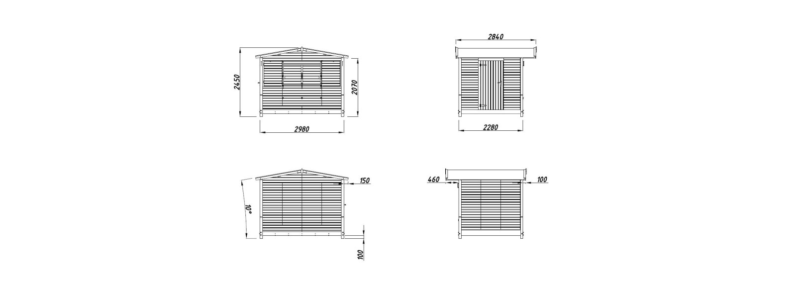 Chiosco in legno pieghevole Marian 300x228 cm – Losa Legnami