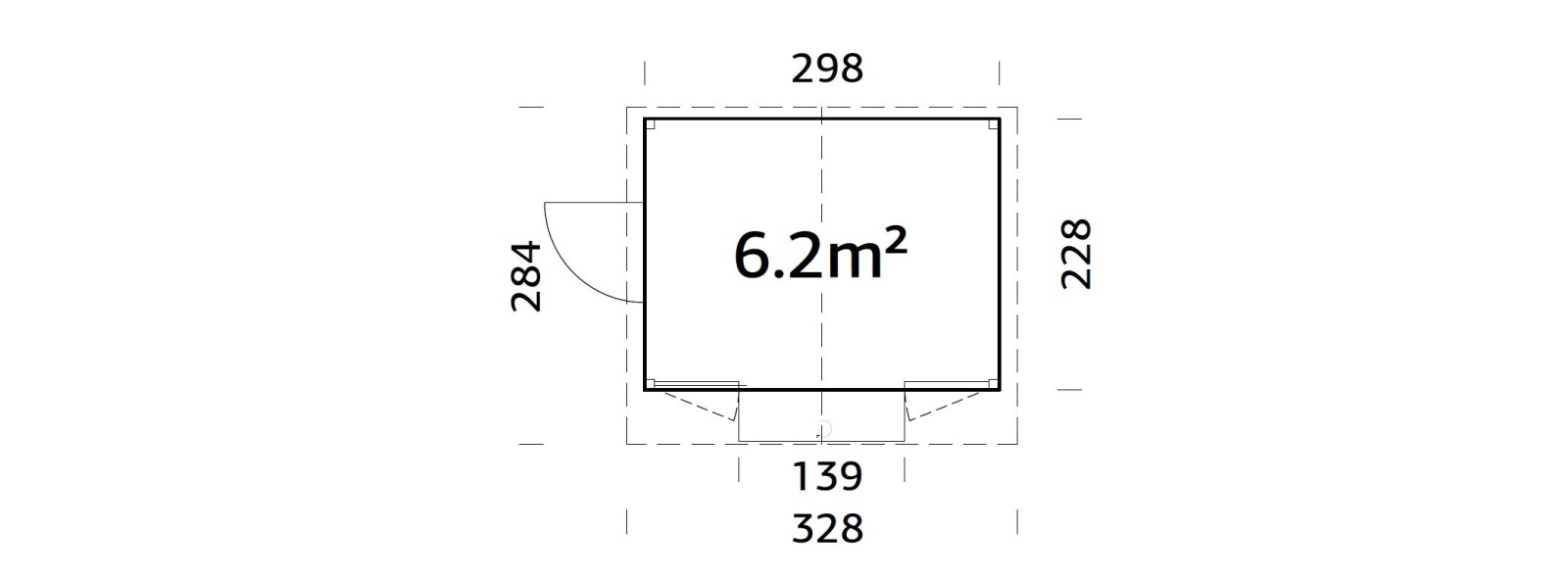 Chiosco in legno pieghevole Marian 300x228 cm – Losa Legnami