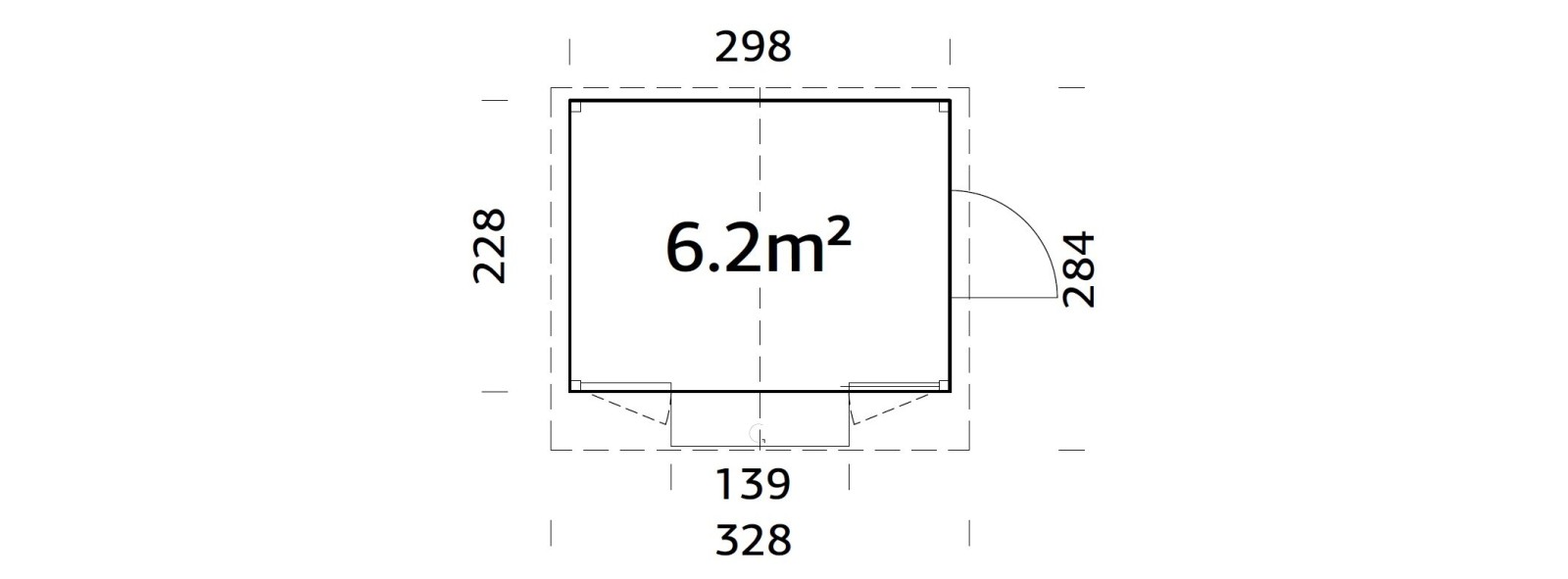 Chiosco in legno pieghevole Marian 300x228 cm – Losa Legnami