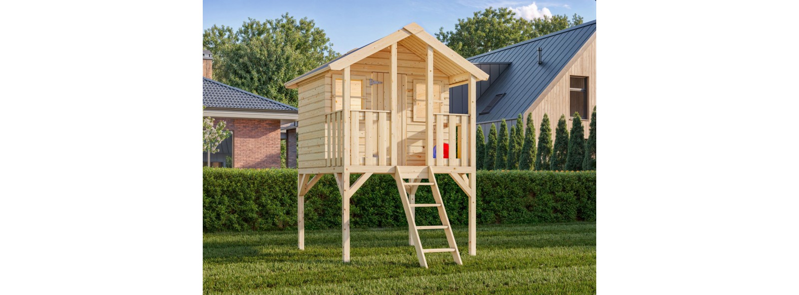 Casetta per bambini in legno Toby su palafitta | Losa