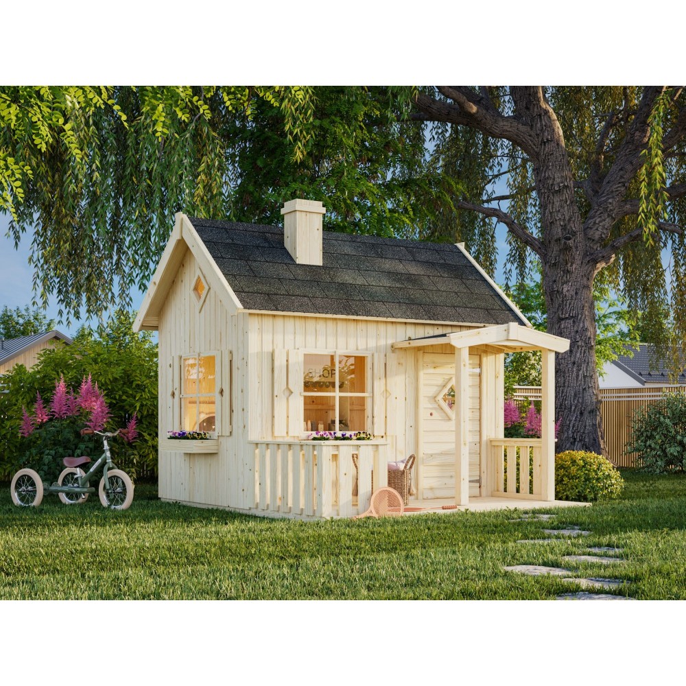 Casetta per bambini in legno Otto 233x157 cm – Losa Legnami