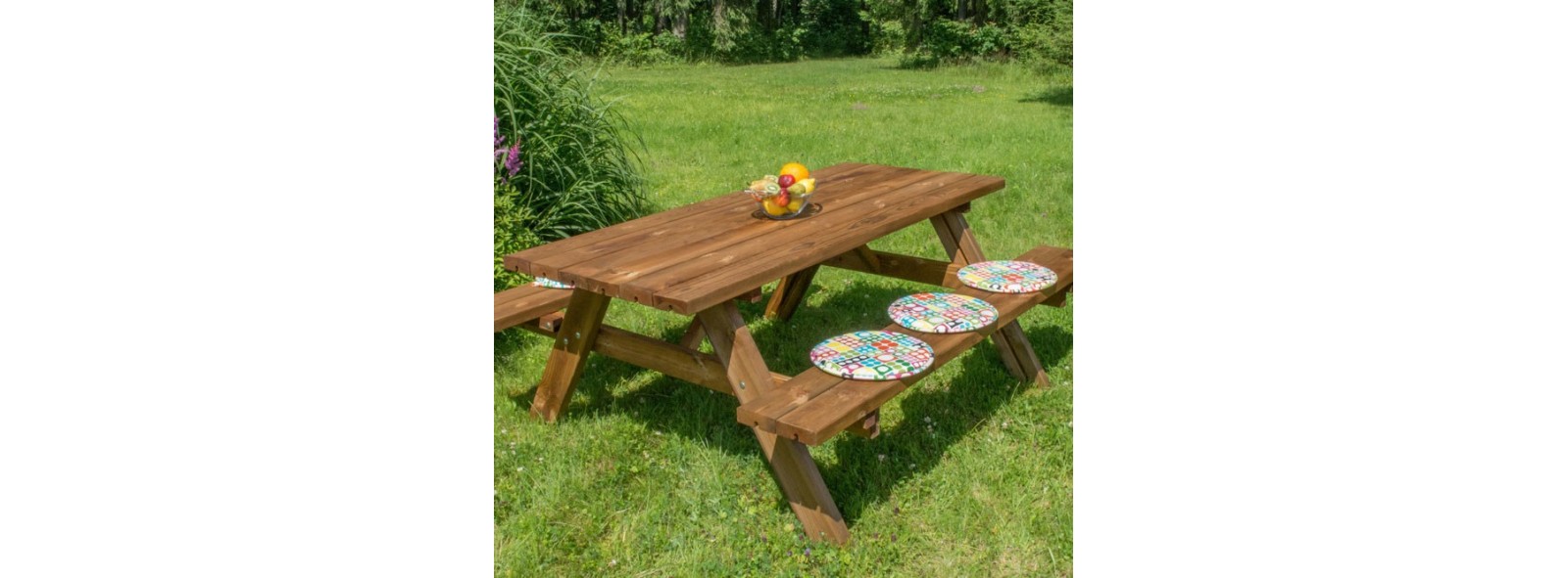 Tavolo picnic in legno Oasi con panche 177 cm – Losa Legnami