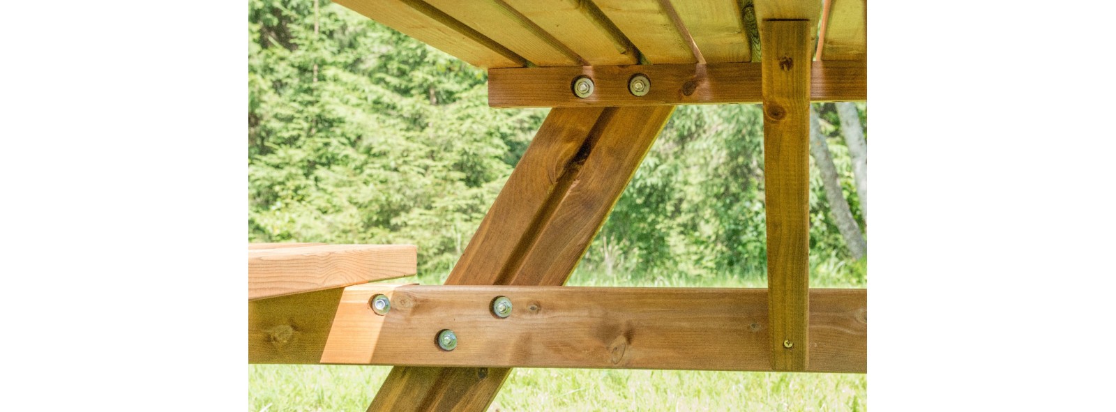 Tavolo picnic in legno Oasi con panche 177 cm – Losa Legnami
