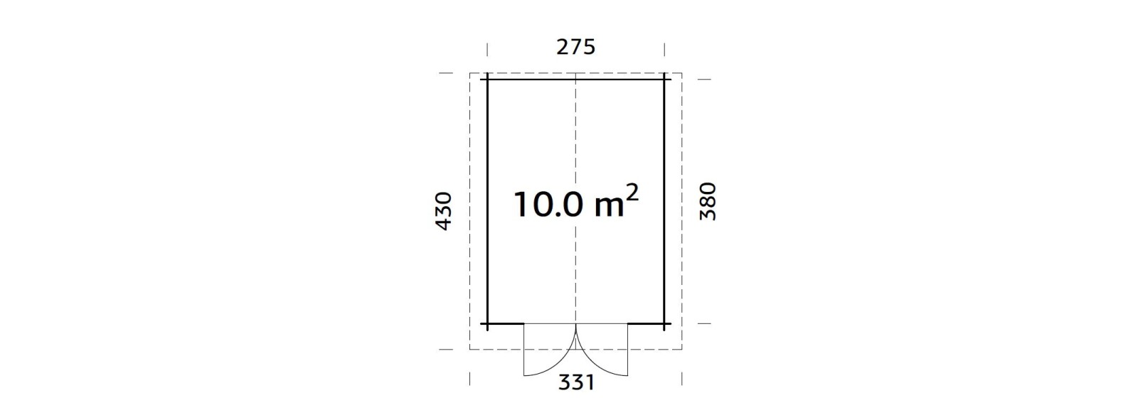 Casetta in legno Lotta C 300x400 cm 34 mm – Losa Legnami