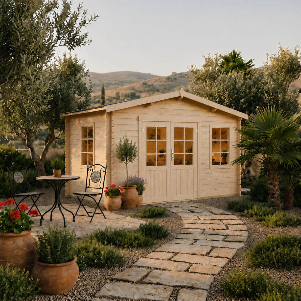 Casetta in legno Valencia 400x400 cm 40 mm – Losa Legnami