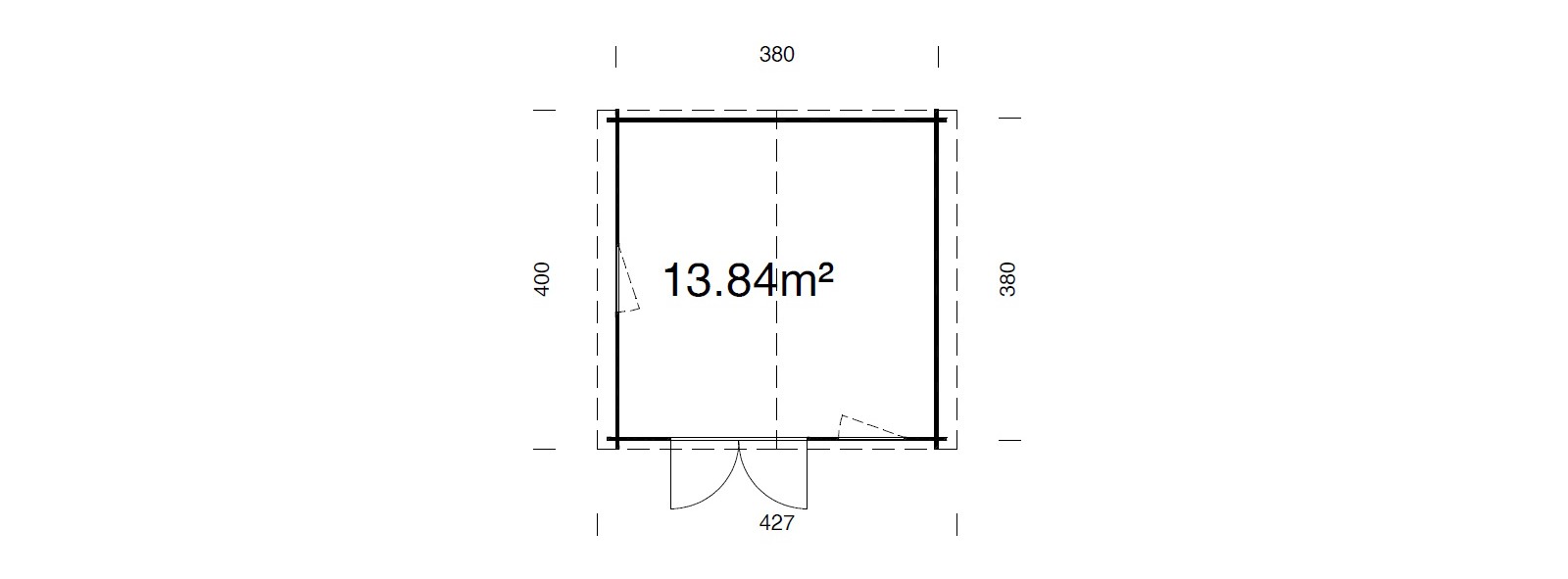 Casetta in legno Valencia 400x400 cm 40 mm – Losa Legnami