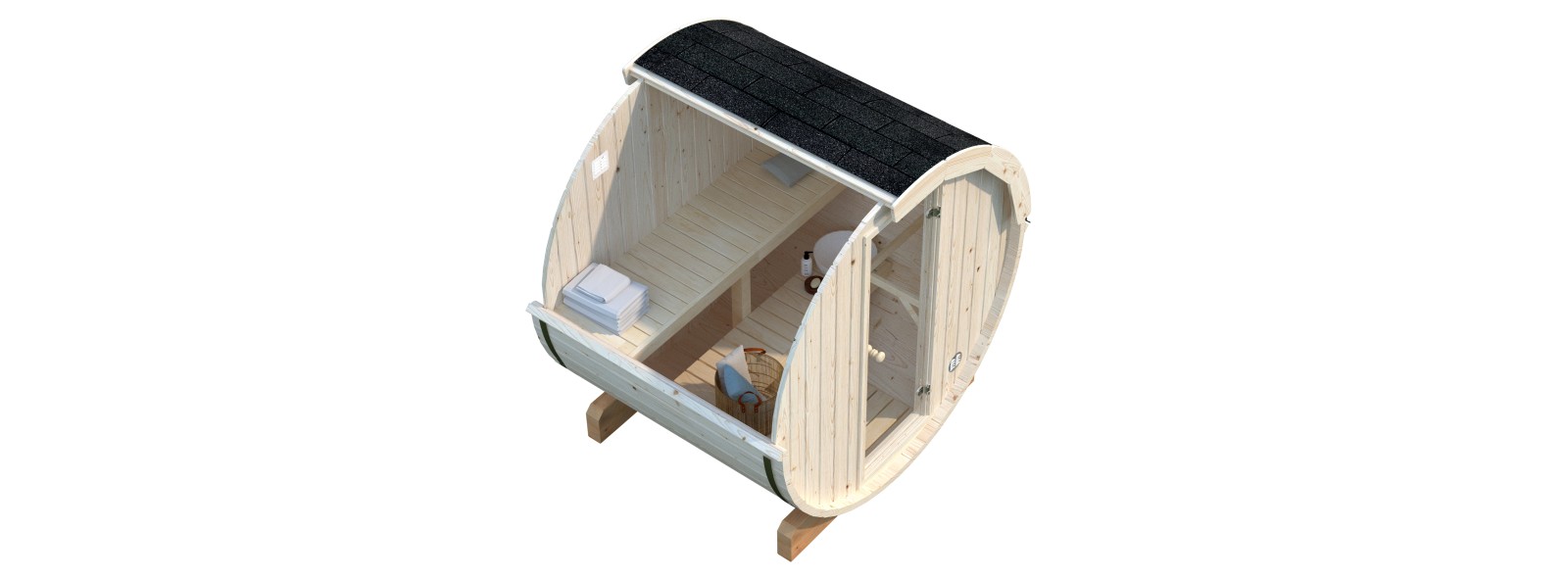 Sauna da esterno Anita con stufa Narvi 3,6 kW – Losa Legnami