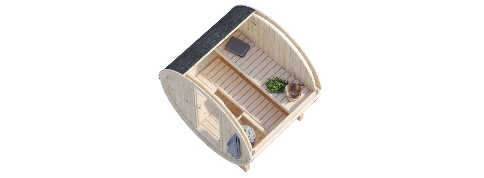 Sauna da esterno Anita con stufa Narvi 3,6 kW – Losa Legnami