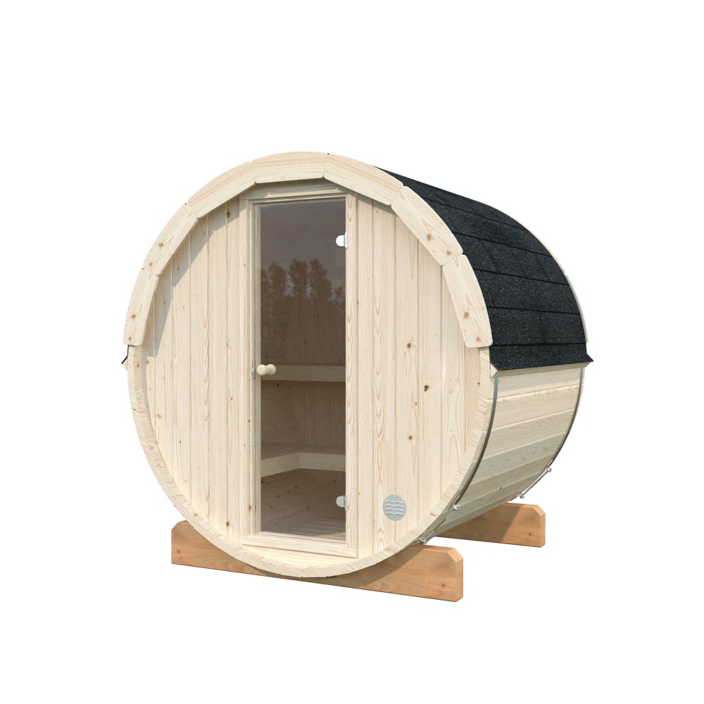 Sauna da esterno Anita con stufa Narvi 3,6 kW – Losa Legnami
