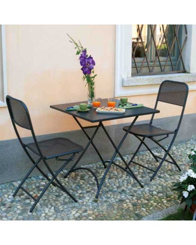 Tavolo da giardino ferro grigio antracite Orta Mama Garden FTF 57