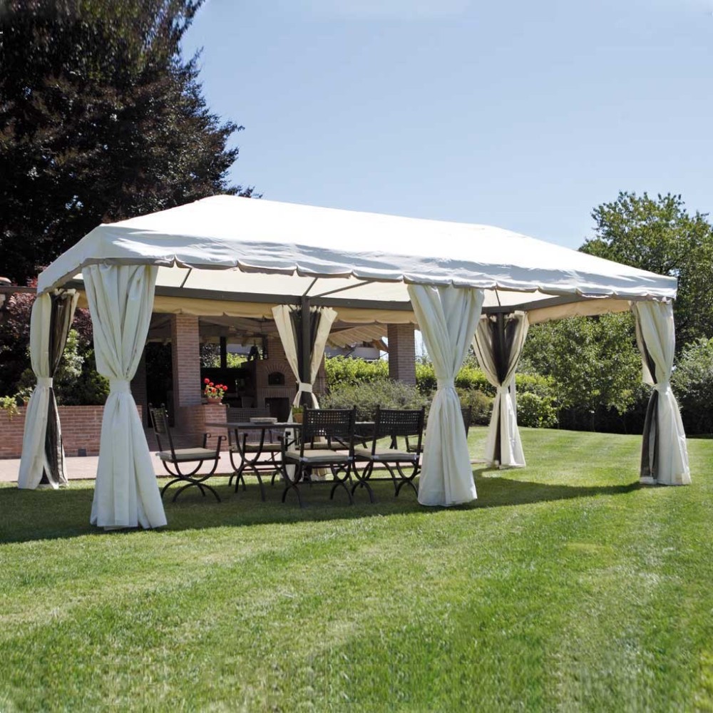 Gazebo in alluminio con struttura fissa 600×300 Mama Garden GAZ 063