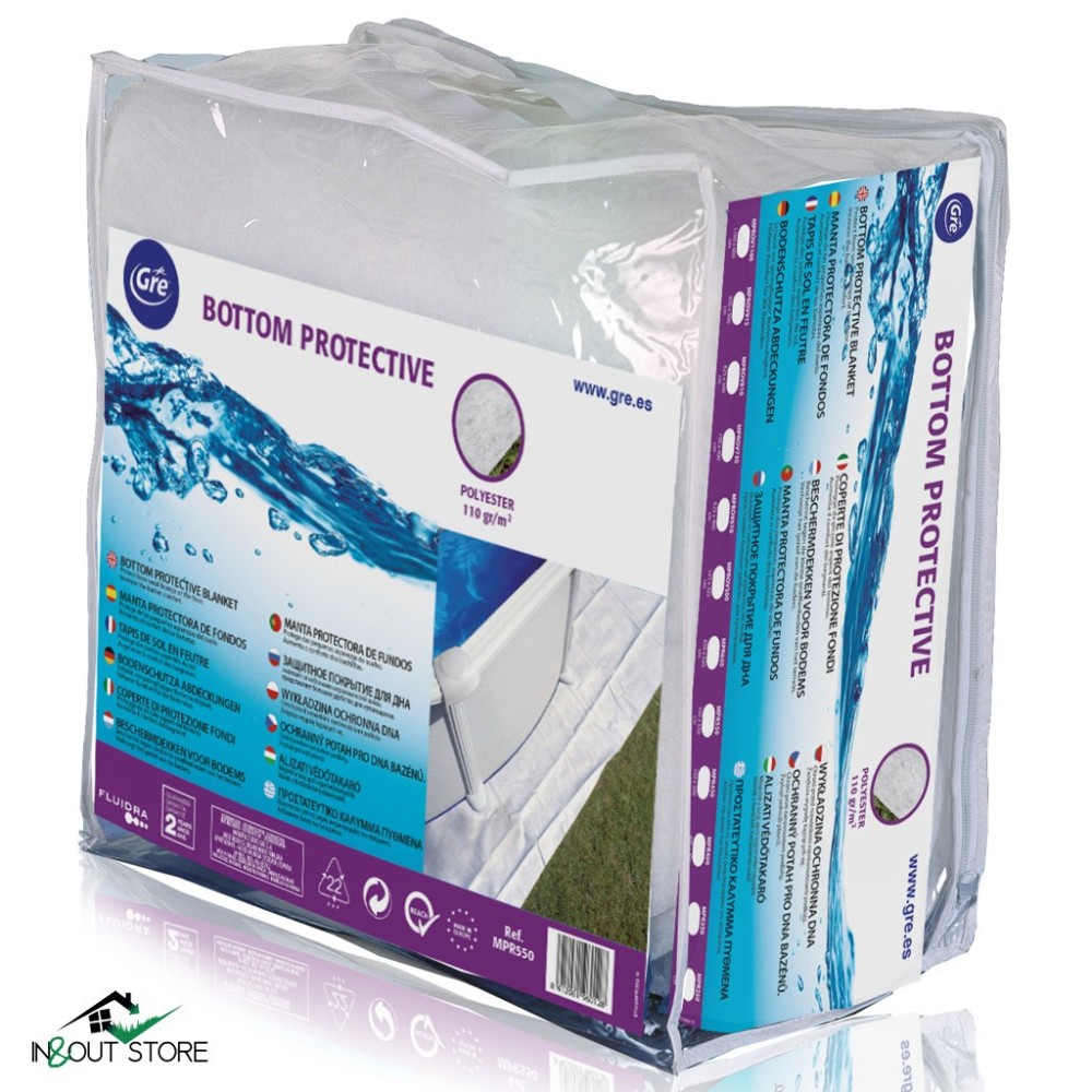 Tappeto in poliestere per piscina tonda da Ø 240 e 250 Gre MPR250