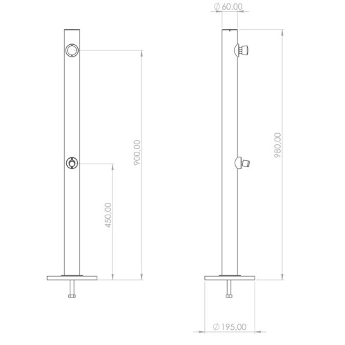 Lavapiedi ad acqua fredda Ama Luxury Marte MA7000L